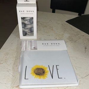 New Rae Dunn shower curtain and curtain hooks